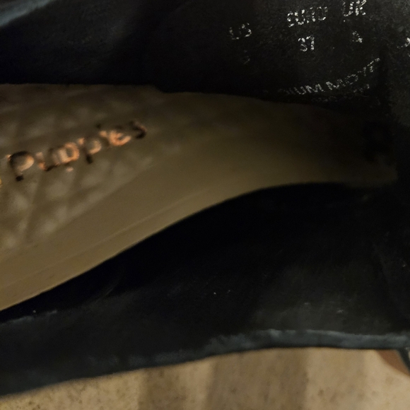 HUSH PUPPIES Women's Cyra Catelyn Ankle Boot sz 6 navy blue suede leather Fall - Picture 5 of 11